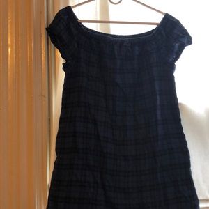Plaid off the shoulder made well dress